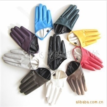 热卖韩版时尚女士仿皮PU柔软皮质跳舞手套演出表演手套多色