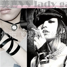 中岛美嘉摇滚风绑带手套夜店舞台非主流超时尚手套男女