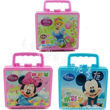 批发迪士尼水彩笔套装米奇米妮公主12色盒装水彩笔M/N/P1152