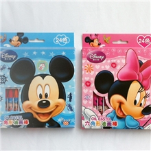 批发正品迪士尼卡通油画棒迪斯尼米奇米妮24色油画棒M/N1950