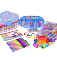 智博乐磁力棒玩具320件桶装益智拼插磁性积木淘宝热卖一件代发