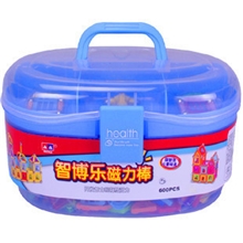 智博乐磁力棒玩具600件桶装益智玩具磁性积木拼装玩具厂家批发