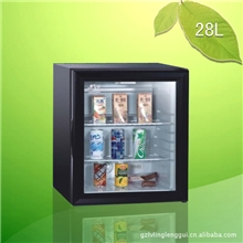 绿菱28L电子冰箱客房冰箱玻璃门小冰箱迷你冰箱小冰箱家用