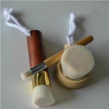 单支高档平头羊毛化妆套刷深圳厂家直销OEM加工