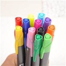 大鸟文具批发韩国文具慕那美彩色双头水性笔国产款402