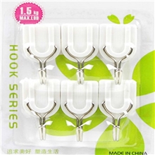 1279创意家居白色强力粘钩6个装挂钩挂衣钩家居用品