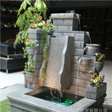 深圳厂家供应大型树脂摆件喷泉最新款落地大理石源远流长