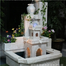 厂家供应大型落地树脂摆件喷泉新款仿大理石效果庭院悠扬