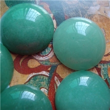 盛记宝石多种规格圆形天然绿东陵玉戒面宝石批发