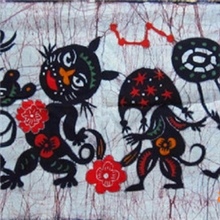 5张起批老鼠嫁女/蜡染画/蜡染壁挂/家居装饰/送礼佳品/无框画