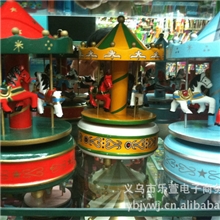 旋转木马音乐盒木质工艺品装饰摆件家装饰品
