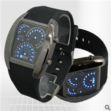 航空LED手表，日本武士LED手表跑车赛车手表男士LED手表