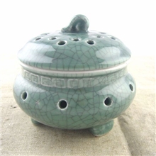 4寸绿釉净炉（云朵）陶瓷香薰炉