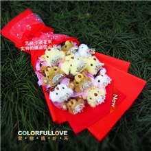 圣诞节礼物创意礼品厂家批发正版泰迪熊公仔玩偶卡通花束小熊花