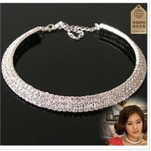 林品如同款新娘项圈耳环套装新娘饰品首饰水钻套装XL096