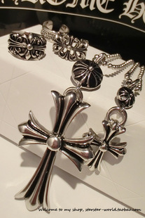 X043霸气百搭十字架ChromeHearts克罗心项链权志龙同款