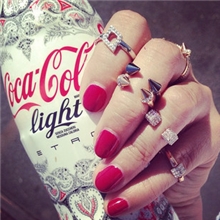 美国潮牌VitaFedetitan欧美街拍必备小巨人锥形方形戒指指环