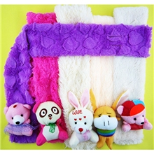 韩国卡通儿童宝宝毛绒围巾围脖围巾厂家冬季天地摊最热卖批发