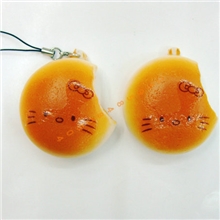 仿真咬一口豆沙包食物挂件/水果挂件/创意手机链/仿真小礼品批发