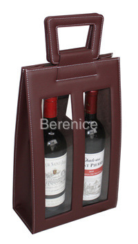 淘宝热售，双瓶皮制红酒袋，皮制葡萄酒袋，现货红酒袋库存