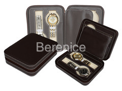 淘宝天猫热售4表位拉链手表盒表包收藏盒高档礼品库存