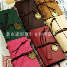 韩国文具批发时间距离复古皮革本高档记事本活页本笔记本本子