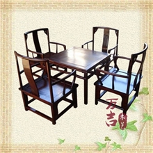 中式仿古家具功夫茶桌仿古茶台南帽椅休闲矮方桌五件套特价