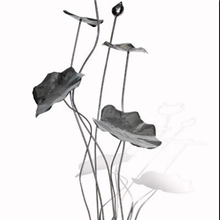 加工订制荷系列金属荷叶荷花艺术装饰摆件水系装置雕塑品摆件