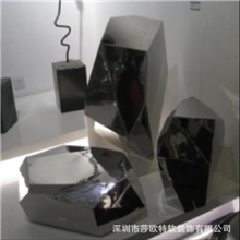 厂家批发不锈钢石头抽象雕塑|铁艺雕塑|家居会所配饰雕塑