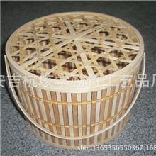 安吉竹篮厂家直销圆形特产包装篮冬笋篮子批发土鸡蛋篮