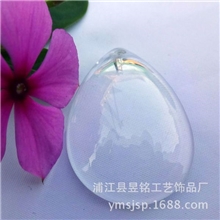 水滴时光宝石吊坠凹面可填充水滴吊坠玻璃水滴馒头珠界面
