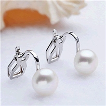 特惠宝润珍珠珍珠耳夹批发无耳洞百搭淡水珍珠耳钉925银耳饰品