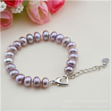 展销会热销产品货源饰品批发热卖爆款然珍珠手链扁圆8-9mm手链