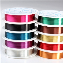 串珠必备钢丝线水晶珠导线diy饰品配件多款颜色同美珠宝