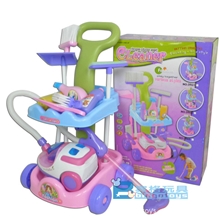 【推荐】仿真洁具套装清洁打扫推车儿童过家家玩具带电动吸尘器