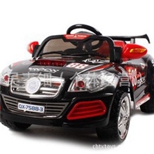 供应群兴正品童车QX7588-3电动遥控仿真汽车儿童电动车