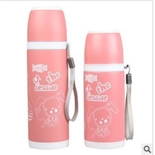 供应（厂家直销）精品双层不锈钢真空吊带保温杯，新款子弹头