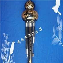 高级演奏型手工雕刻三音可拆卸黑檀木葫芦丝