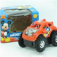 供应电动米奇翻斗车新奇特电动翻斗车卡通塑料玩具地摊玩具货源