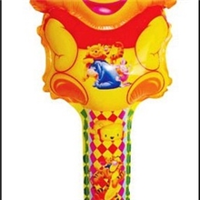 厂家直销铝膜玩具气球卡通形状打击棒玩具棒80*25cm