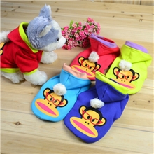 cf0500宠物衣服一件代发宠物大嘴猴带帽卫衣两脚装（标题需优化）
