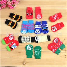 CF019宠物用品狗狗秋冬保暖袜子防滑耐磨（一件代发）