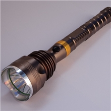 T6强光手电筒户外强光铝电筒1节2节18650锂电池两用直充电手电筒