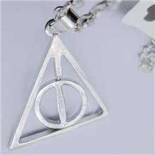 哈利波特死亡圣器吊坠项链中间复活石可旋转