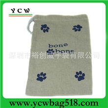 深圳龙岗布袋厂家生产简约印花棉布袋订做棉布束口袋
