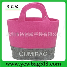 OEM加工时尚新款毛毡料包2013新款撞色毛毡料手提包