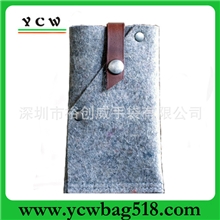订做2013新款毛毡料手机套OEM加工各种毛毡料包包