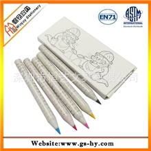 迷你纸盒装包纸彩色铅笔环保文具铅笔出口日本文具纸质铅笔