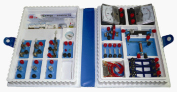 蓝色版电学实验学具/学生实验器材/物理实验器材/电学实验学具盒