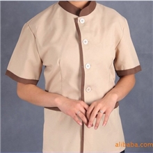 厂家定做酒店工作服厨师服防油防污酒店工作服立领对开襟